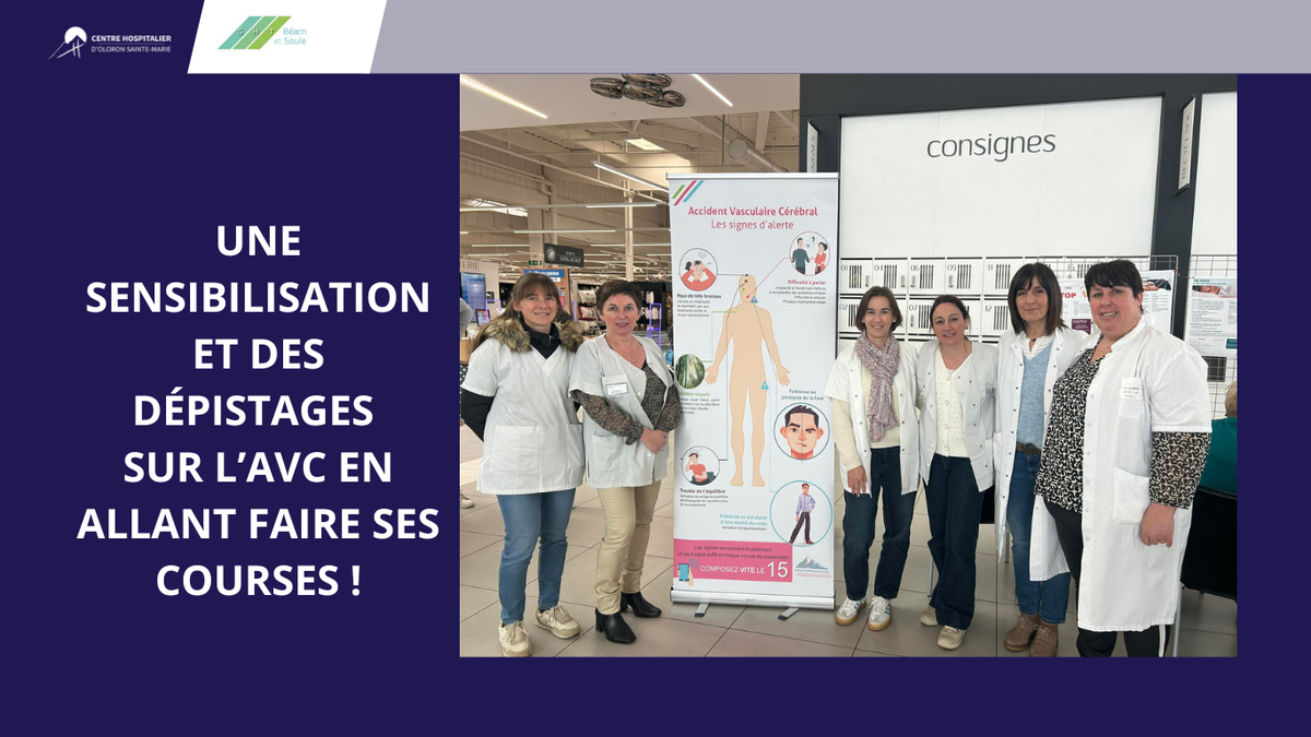 Quand les équipes hospitalières viennent sensibiliser sur l'AVC jusqu'au supermarché !